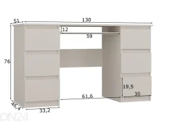 Työpöytä Tiago 130 cm