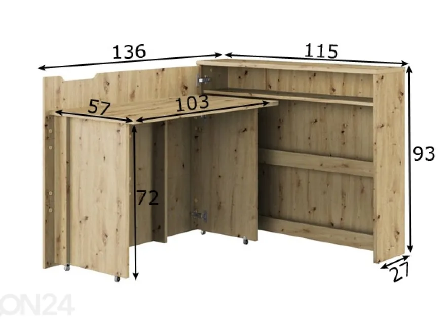 Työpöytä vasemmanpuolinen Work Concept