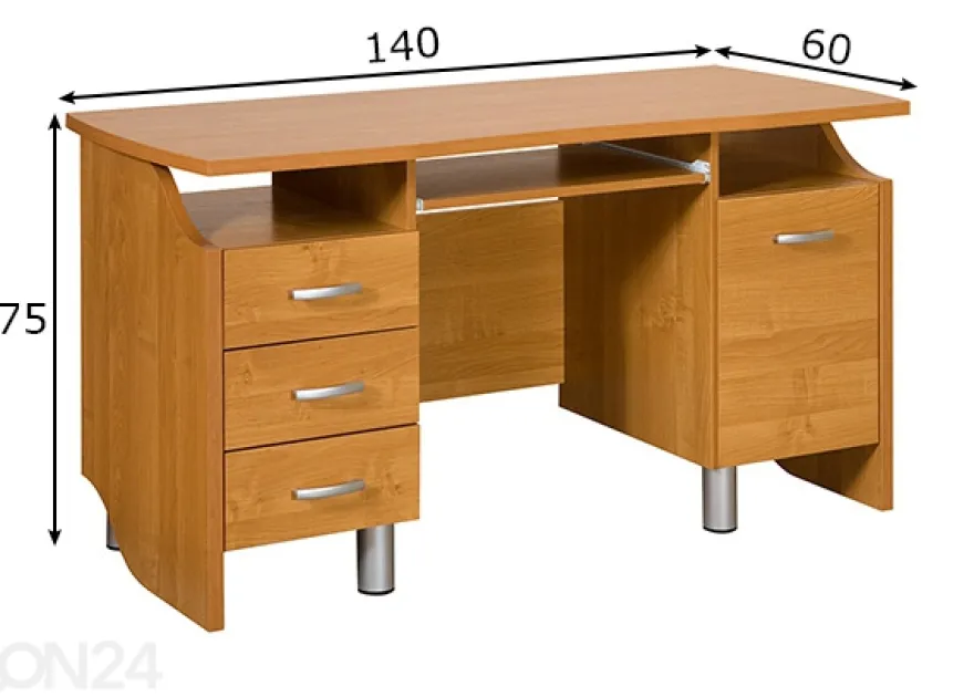 Työpöytä Way 140 cm