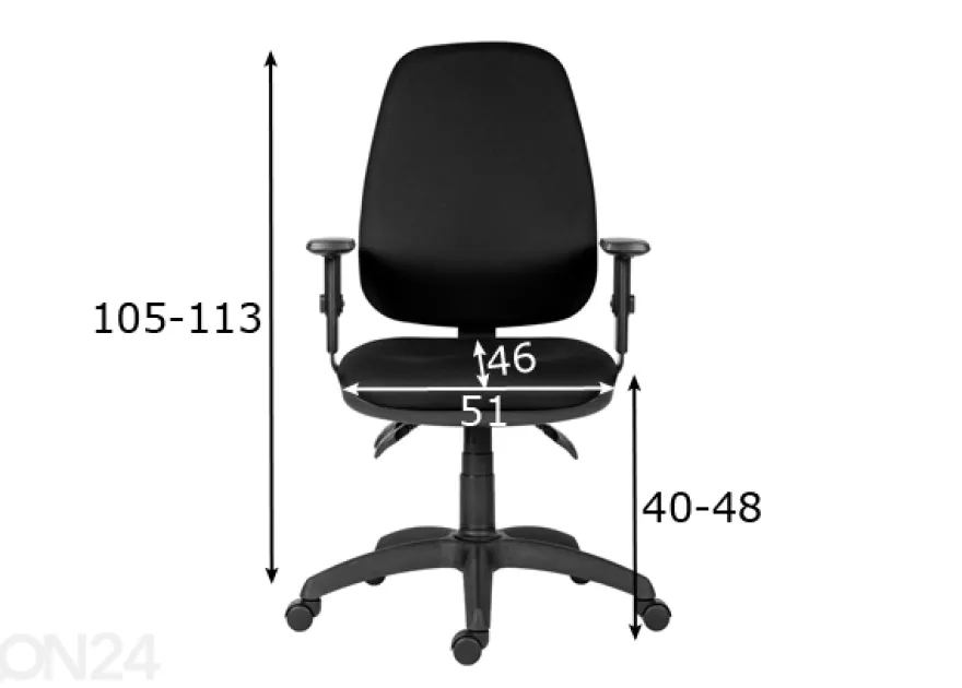 Työtuoli Asyn D2, musta