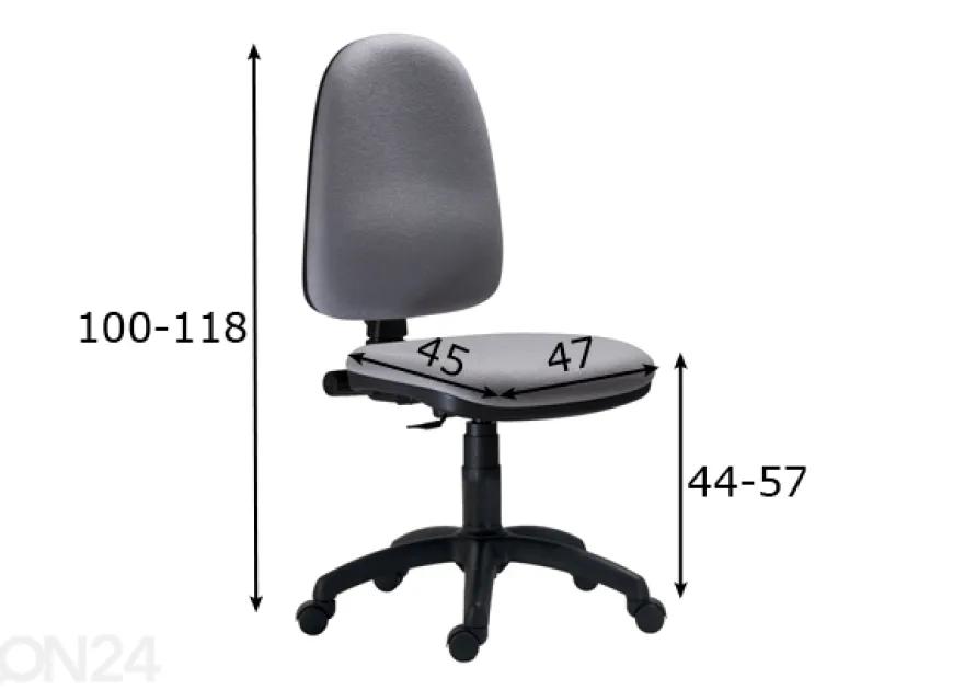 Työtuoli Mek D5, harmaa