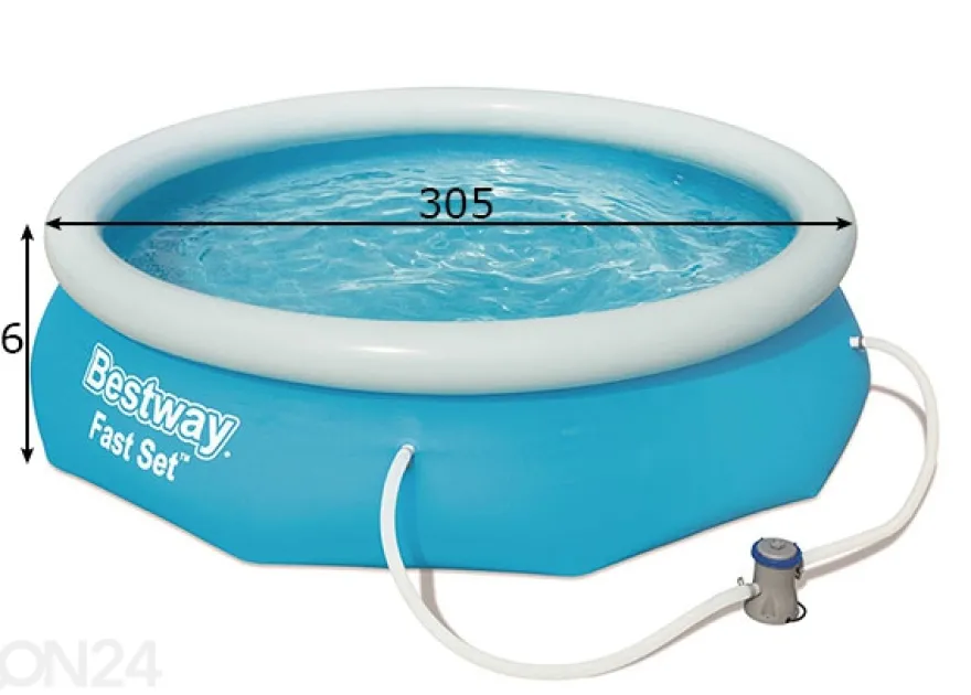 UIma-allas Bestway Fast Set 305x76 cm suodatinpumpulla