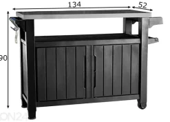 Ulkokeittiö Keter Unity XL 52x134 cm, grafiitti
