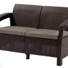 Ulkosohva Keter Corfu, Loveseat kahdelle, ruskea