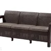 Ulkosohva Keter Corfu Loveseat kolmelle, ruskea