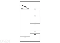Vaatekaappi 100 cm