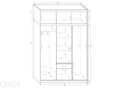 Vaatekaappi 149 cm