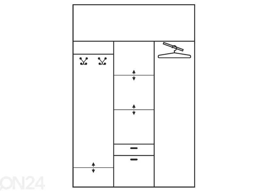 Vaatekaappi 149 cm