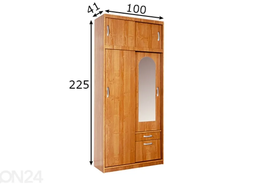 Vaatekaappi 100 cm
