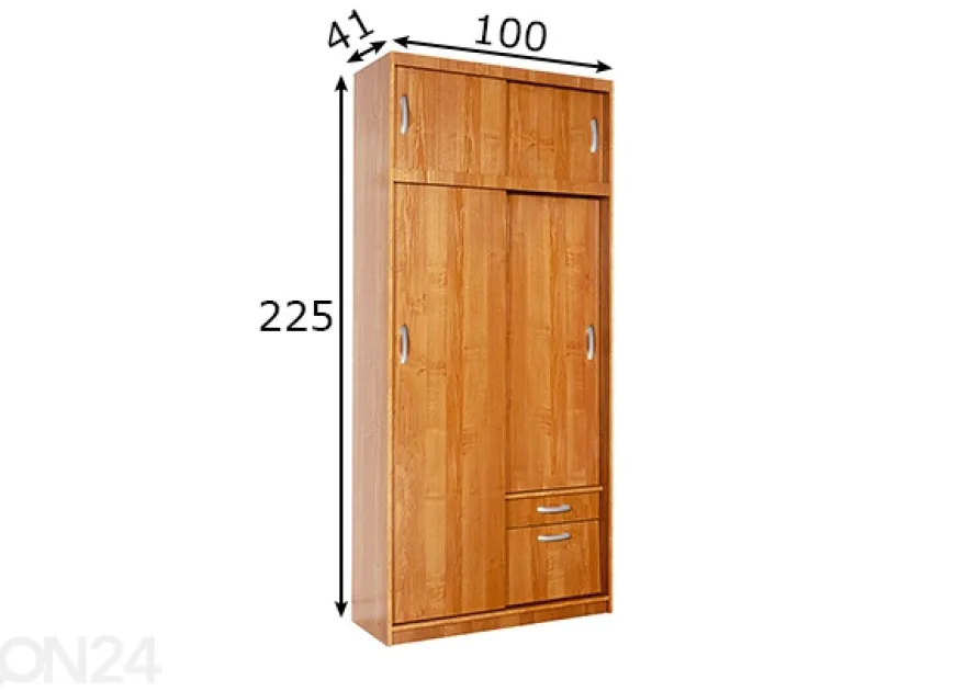 Vaatekaappi 100 cm