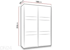 Vaatekaappi 150 cm + LED