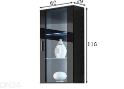 Vaatekaappi 60 cm + LED valaistus