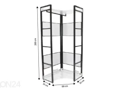 Vaatekaappijärjestelmän runko (kulma, 120 cm)