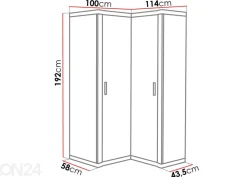Vaatekaappi Laila 100 cm