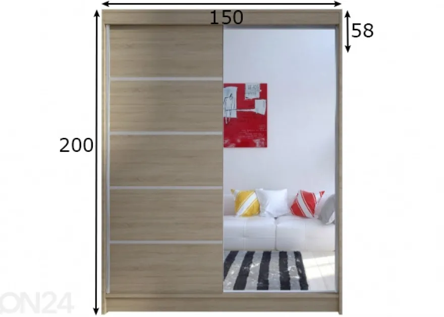 Vaatekaappi + LED