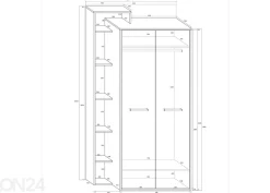 Vaatekaappi Macroom 105 cm