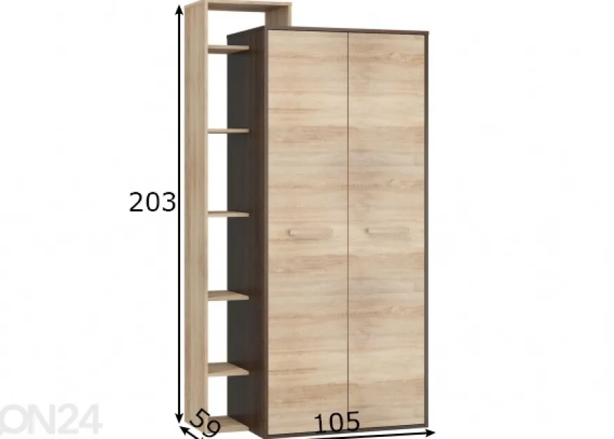 Vaatekaappi Macroom 105 cm