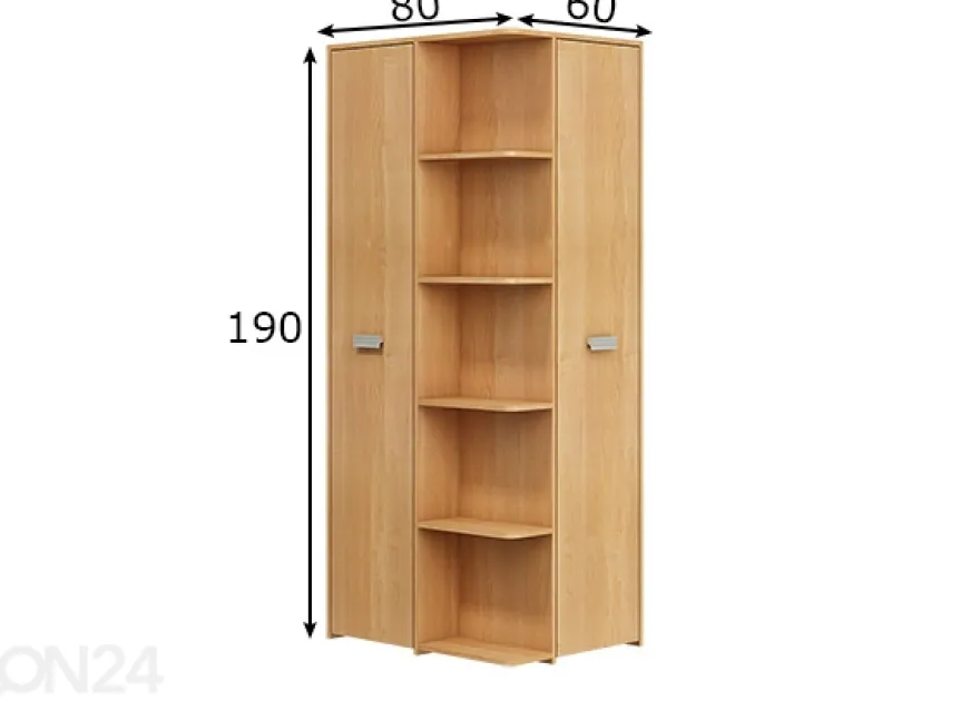 Vaatekaappi Remo 80 cm
