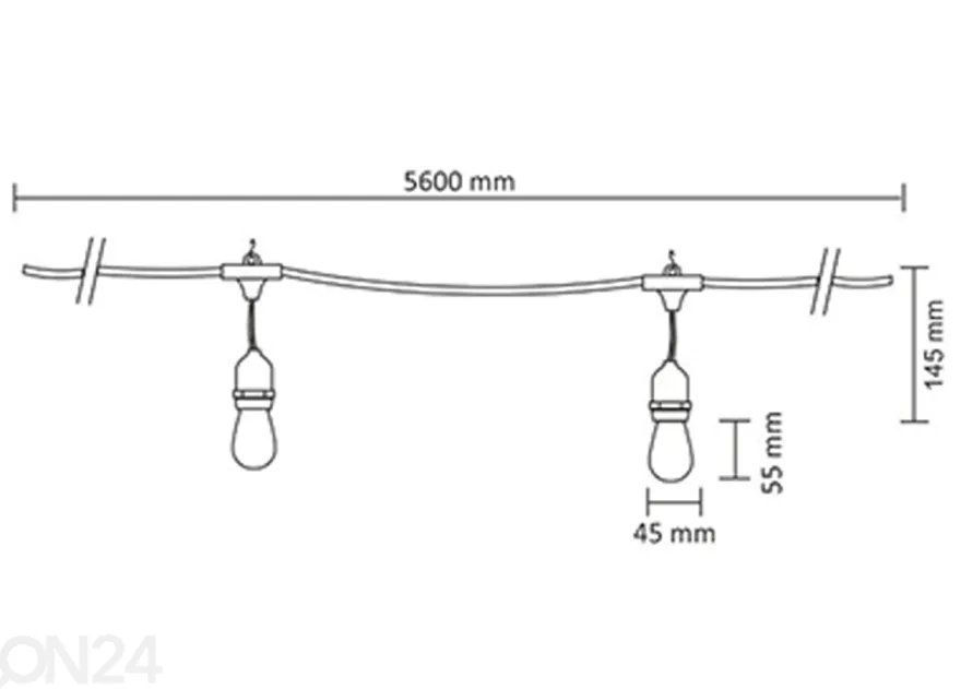 Valonauha Garland Party 5,6 m, 10xE27