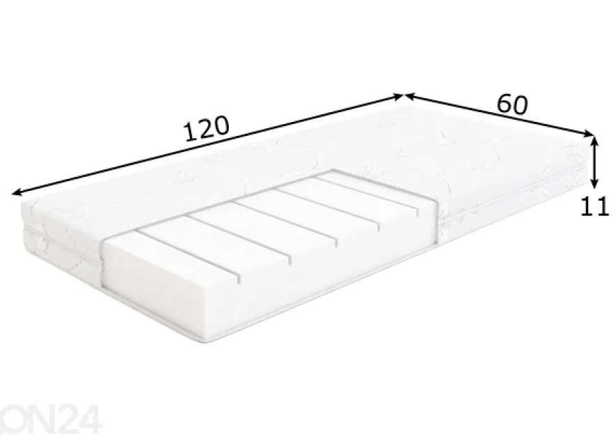 Vauvan patja Dobranocka 60x120 cm
