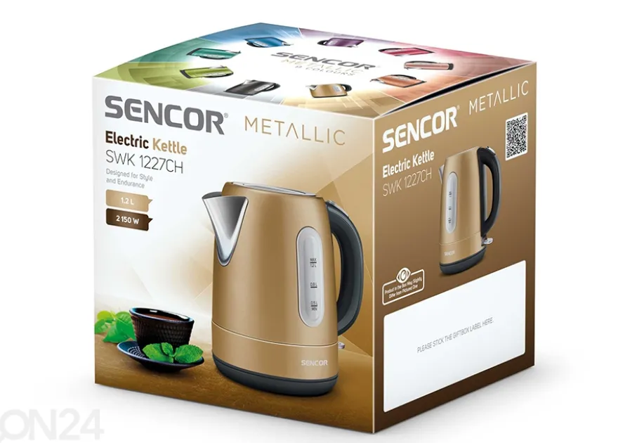 Vedenkeitin Sencor Metallic 1,2 L SWK1227CH