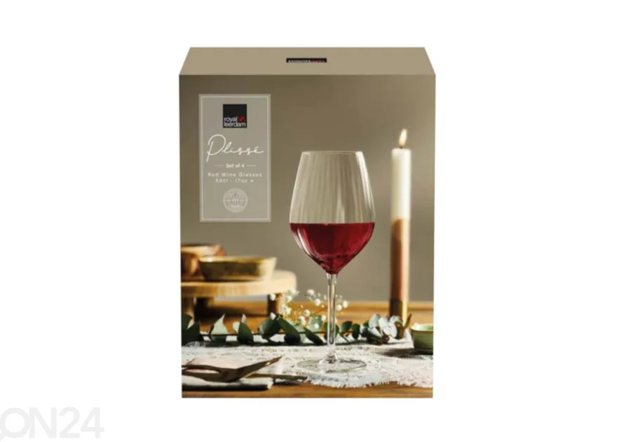 Viinilasit Plisse 50 cl, 4 kpl