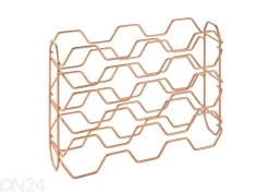 Viinipulloteline 15:lle pullolle Hexagon, 43x12x34 cm, pronssi