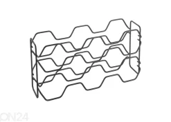 Viinipulloteline 10:lle viinipullolle Hexagon, 43x12x11 cm, musta