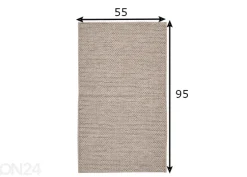 Villamatto 55x95 cm, vaaleanruskea