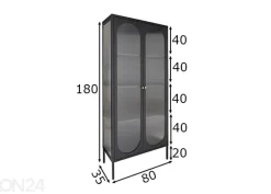 Vitriinikaappi Adelaide 80 cm