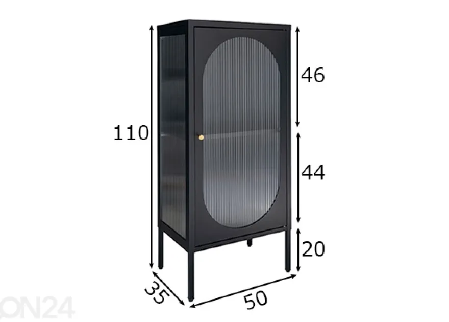 Vitriinikaappi Adelaide 50 cm