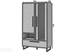 Vitriinikaappi Alam 80 cm