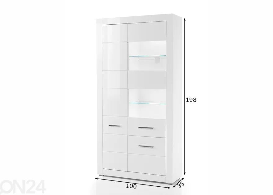 Vitriinikaappi Bianco