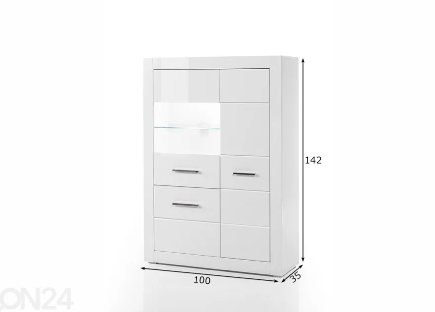 Vitriinikaappi Bianco