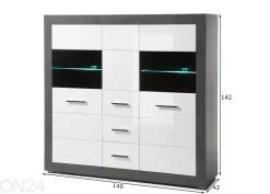 Vitriinikaappi Etero 149 cm