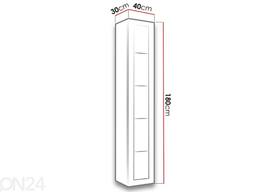 Vitriinikaappi Figo 40 cm