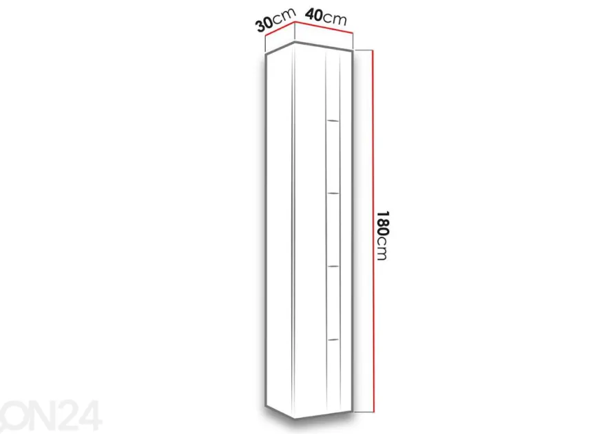 Vitriinikaappi Figo 40 cm