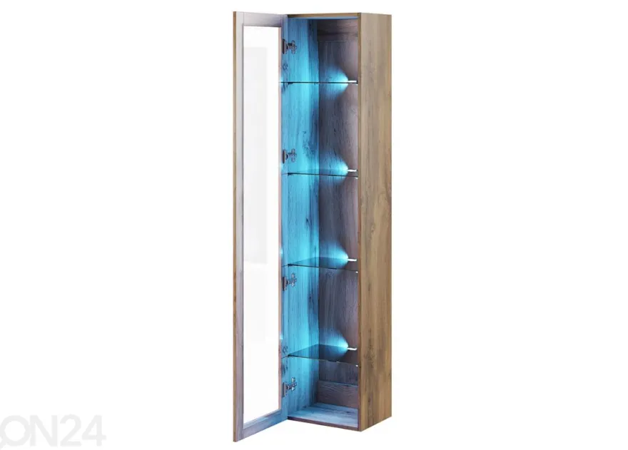 Vitriinikaappi Figo 180 cm + LED valaistus