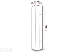Vitriinikaappi Figo 40 cm + LED valaistus