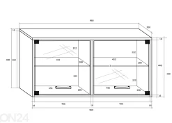 Vitriinikaappi Jameson 96 cm