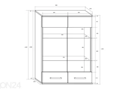Vitriinikaappi Kerry 80 cm