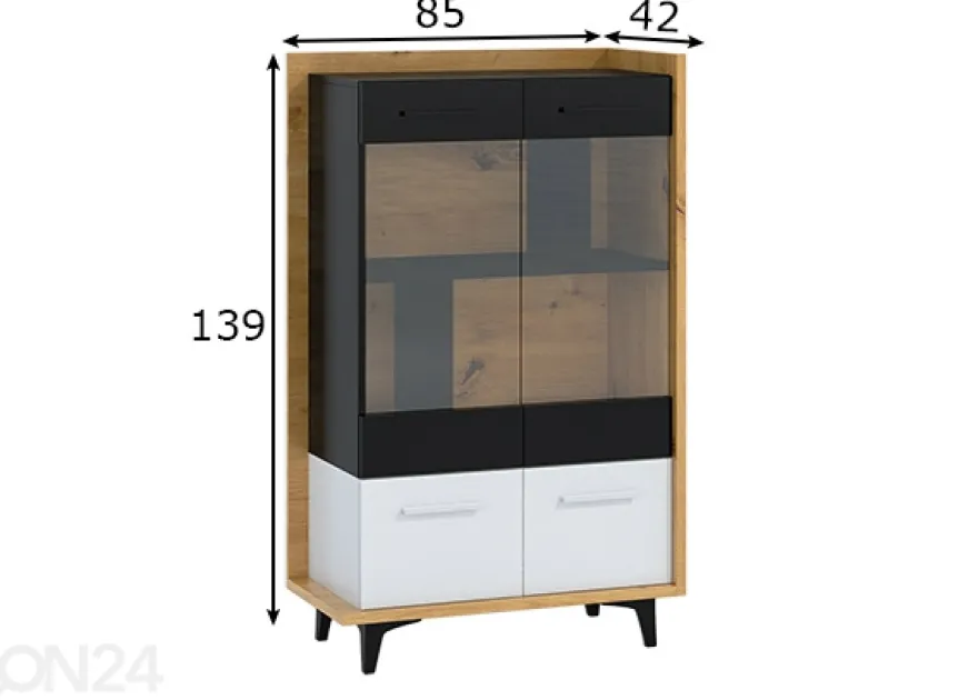 Vitriinikaappi Kinsale 85 cm