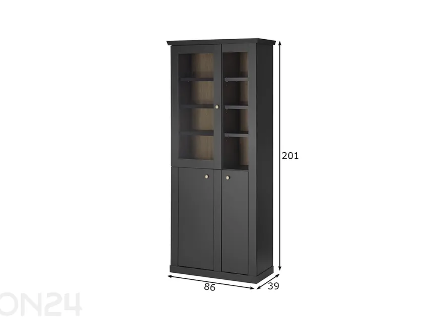 Vitriinikaappi Lincoln 86 cm