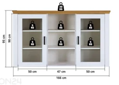 Vitriinikaappi Maluno 166 cm