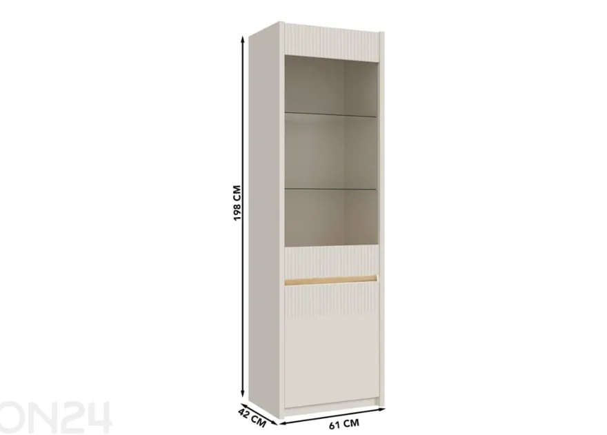 Vitriinikaappi Oak Squere