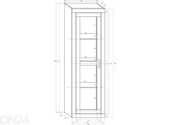 Vitriinikaappi Skibbereen 60 cm