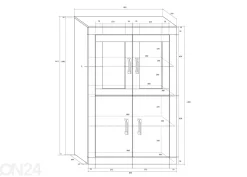 Vitriinikaappi Skibbereen 90 cm