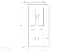 Vitriinikaappi Skibbereen 90 cm