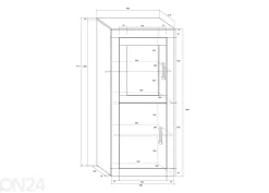 Vitriinikaappi Skibbereen 60 cm