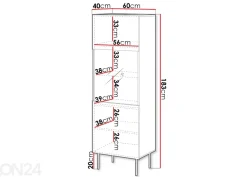 Vitriinikaappi Terry 60 cm